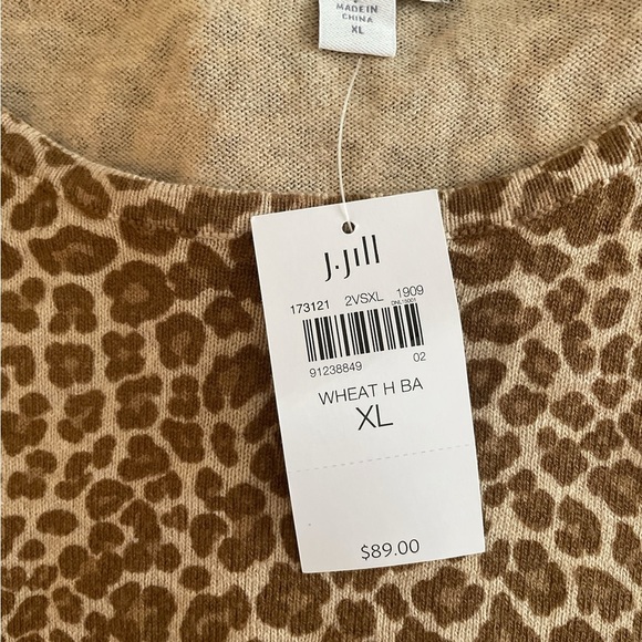 J. Jill NWT Animal Print/Leopard Print Pullover Sweater - Picture 3 of 5